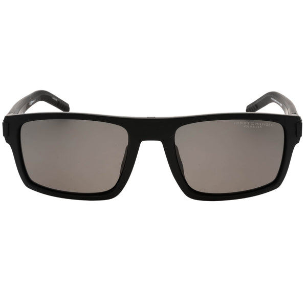 Tommy Hilfiger Grey PZ Lens Matte Black Sunglasses One Size